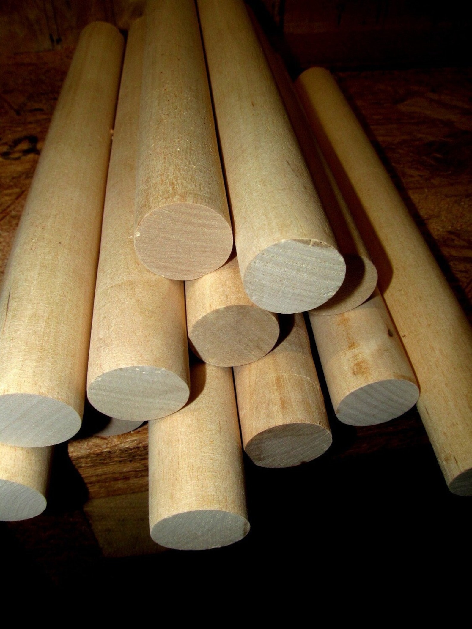 12 Pieces BIRCH Round Dowels 12 X 1 1/4 Etsy
