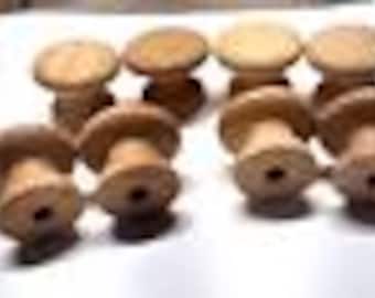 10 Pieces KI New Unfinished ASH 1" Round Wood Cabinet Knobs / Pulls