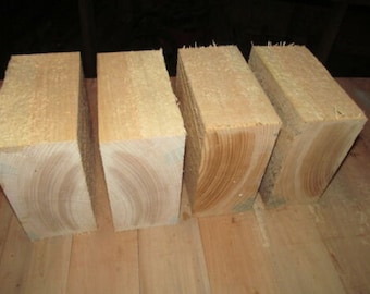 ONE (1) WHITE PINE Bowl Blanks Lathe Turning Block Lumber Wood 6 X 6 X 3"