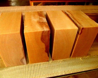 4 Beautiful Beech Bowl Blanks 6 X 6 X 3"