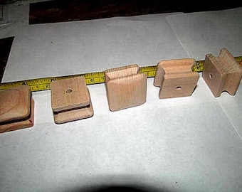 10 Pieces KE New Unfinished Maple 1 1/4" Square Wood Cabinet Knobs / Pulls
