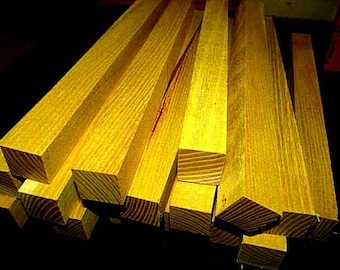 FORTY (40) Beautiful Osage Orange Long Pen Blanks 1" x 1" x 6"