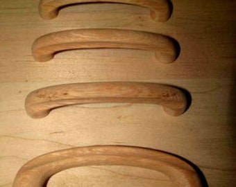 TWO Brand New Unfinished OAK Wood Cabinet Knobs / Pulls K1