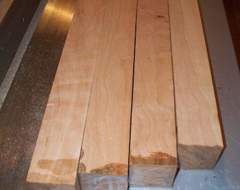 4 Kiln Dried CHERRY TURNING Blanks 3 X 3 X 12"