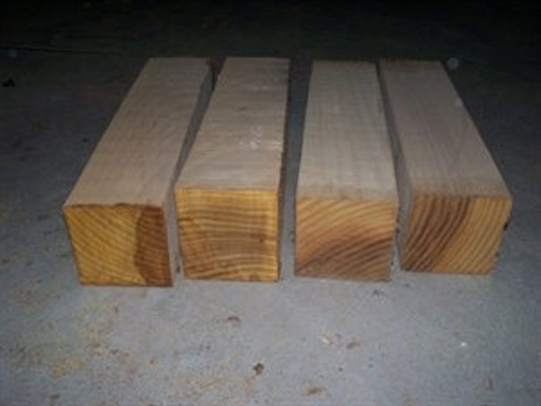 FOUR Beautiful ELM Turning Blanks Lathe Turning Lumber Wood 3 X 3 X 12