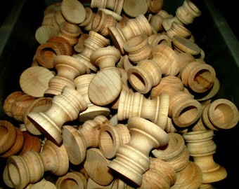 20 Pieces New Unfinished  Sanded Solid Wooden CANDLE STICK HOLDER 2" Tall