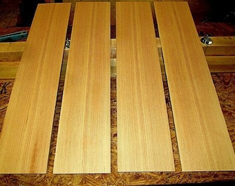 5 hermosas piezas de madera fina de abeto Douglas aserrada en cuartos, 24" x 3" x 1/8"