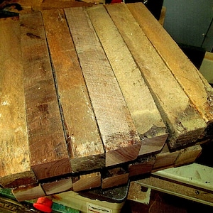 Twenty-Five (25) Beautiful Reclaimed Walnut Turning Blanks ~1 1/2&quot; x 1 1/2&quot; x 12&quot;