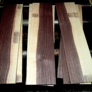 10 Pieces Thin, Sanded, Kiln Dried, Sappy Walnut 24&quot; X 3&quot; X 1/4&quot; Lumber