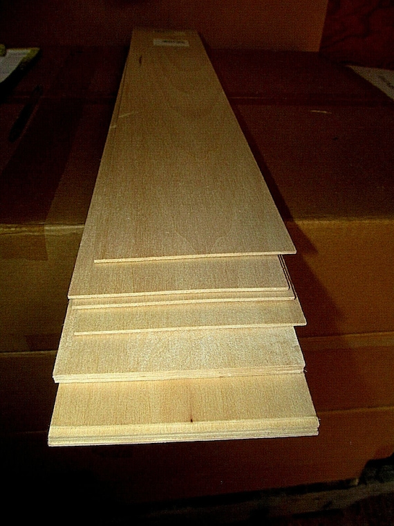 10 Sheets Thin Sanded KILN DRIED BASSWOOD 24 X 4 X 1/16 Lumber Wood Veneer  