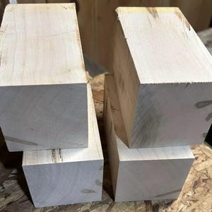 4 Kiln Dried MAPLE Turning Blanks 3&quot; X 3&quot; X 12&quot;