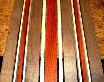 13 Piece Walnut, Maple, & Padauk Cutting Board Kit Wood Lumber Ready To Assemble