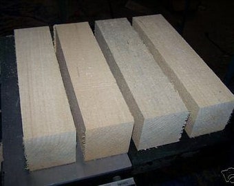 2 large kiln dried Basswood 5" x 5" x 12"