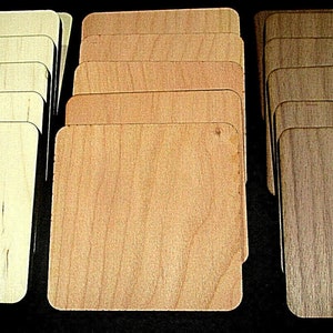 18 Pieces Kiln Dried Sanded Maple, Walnut, & Cherry Coaster Blanks 4&quot;