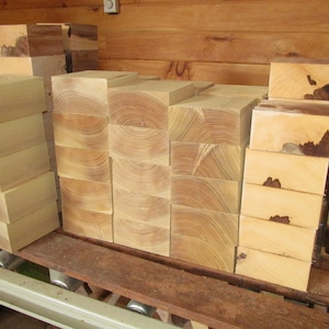 Sixteen (16) VARIOUS SPECIES BOWL Blanks Lathe Turning Block Wood Carve 6&quot;x6&quot;x3&quot;