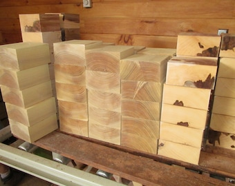 TEN (10) Various Kiln Dried Bowl Blanks Turning WOOD Lumber  LATHE 6" x 6" x3"