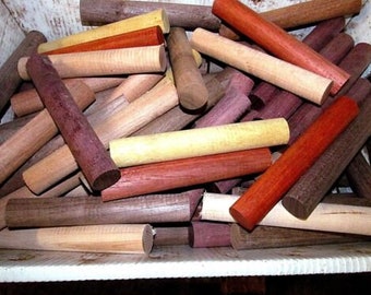 20 Pieces various round wooden Dowels 6 x 15/16