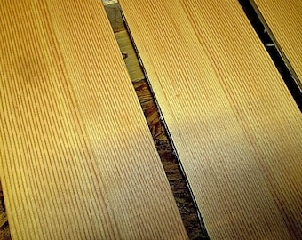 4 hermosas piezas de madera fina de abeto Douglas aserrada en cuartos, 24" x 5" x 1/8"