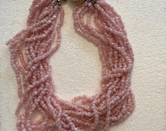 PINK CORAL CHIP Necklace Italian Made, 15 inches