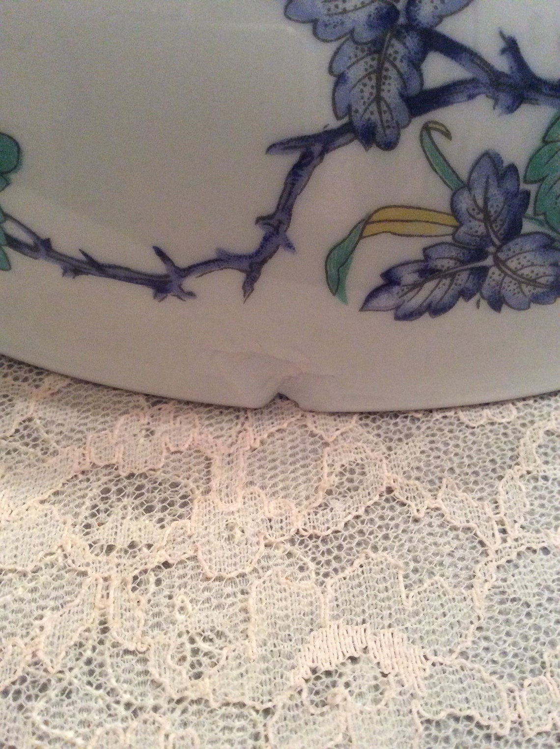 HAVILAND LIMOGES SHALIMAR Pattern Large Salad, Pasta or Serving Bowl