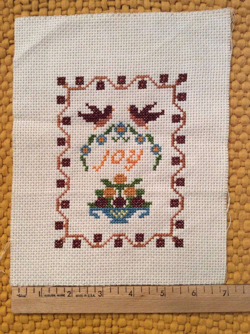 JOY EMBROIDERY Unframed 7x9 Ready for Framing or Other Projects Ships FREE