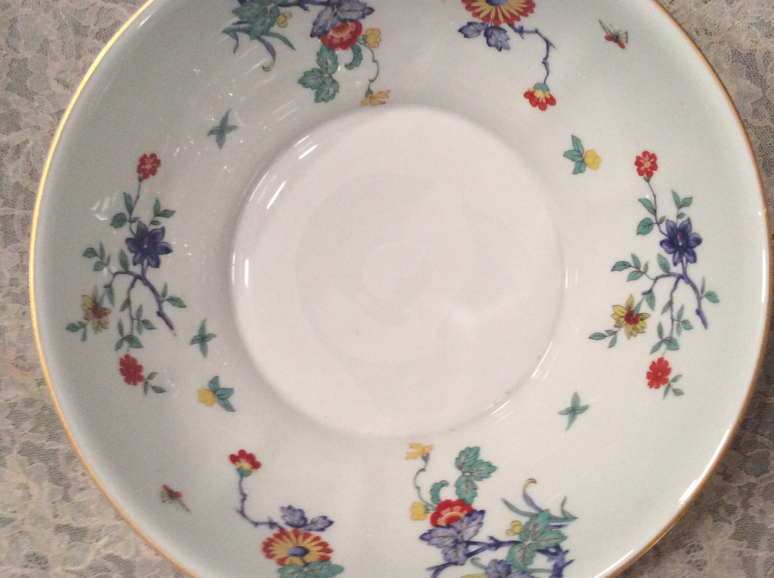 HAVILAND LIMOGES SHALIMAR Pattern Large Salad, Pasta or Serving Bowl