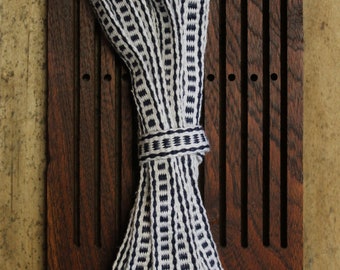 Reproduction 1776 Handwoven Tape, Blue and White, By the Yard