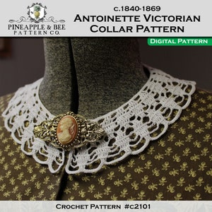 Victorian / Civil War Crochet Collar DIGITAL PDF Pattern, c. 1840-1869