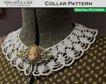 Victorian / Civil War Crochet Collar DIGITAL PDF Pattern, c. 1840-1869