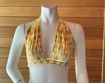 Halter top - yellow tie dye