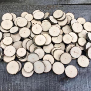 100 Maple wood slices .75 1.25 image 1