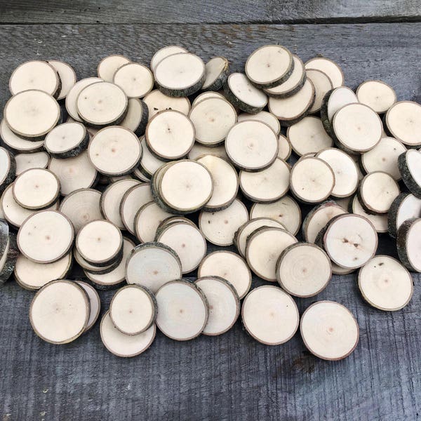 100 Maple wood slices .75" - 1.25"