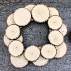 100 Maple wood slices .75 1.25 image 5