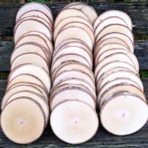 50 Maple wood slices 2.75&quot;-3.5&quot;