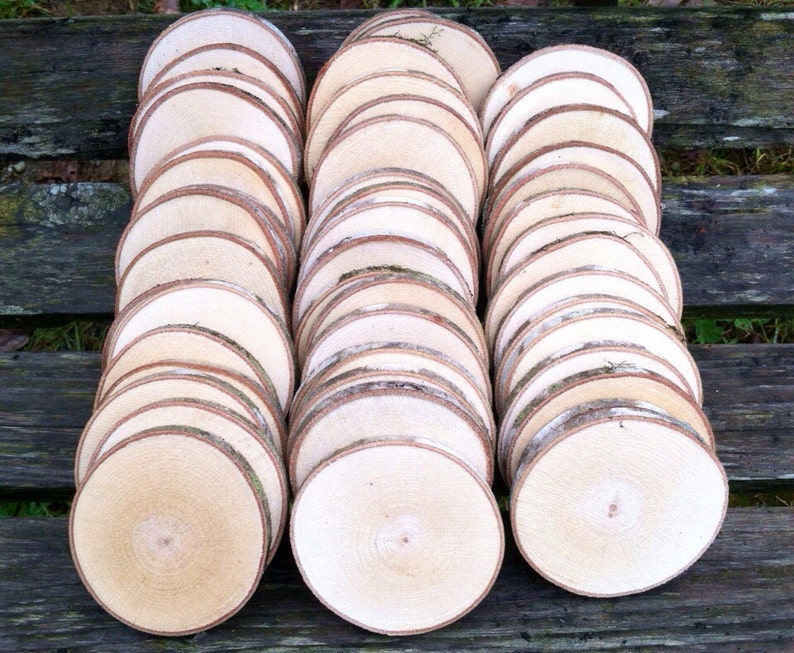 50 Maple wood slices 2.5 3.25 image 1