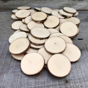 50 Maple wood slices 2 2 3/8 image 1