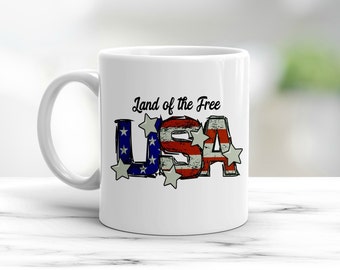 Land of the free USA mug