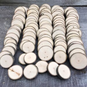 100 Maple wood slices .75 1.25 image 2