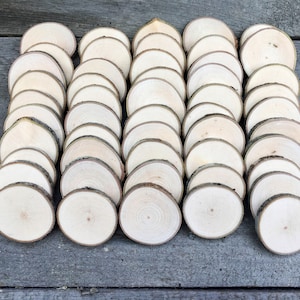 50 Maple wood slices 1.5 1.75 image 1