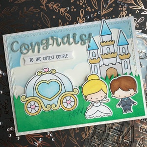 Handmade - Fairy Tale Wedding Card