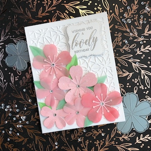 Carte 3D faite à la main - Sakura Bloom Birthday