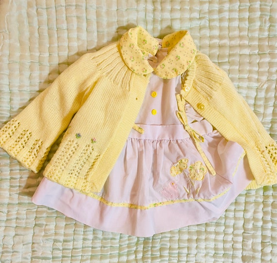 Mystery Bundle Newborn-6mo Baby Dresses Plus Swea… - image 5