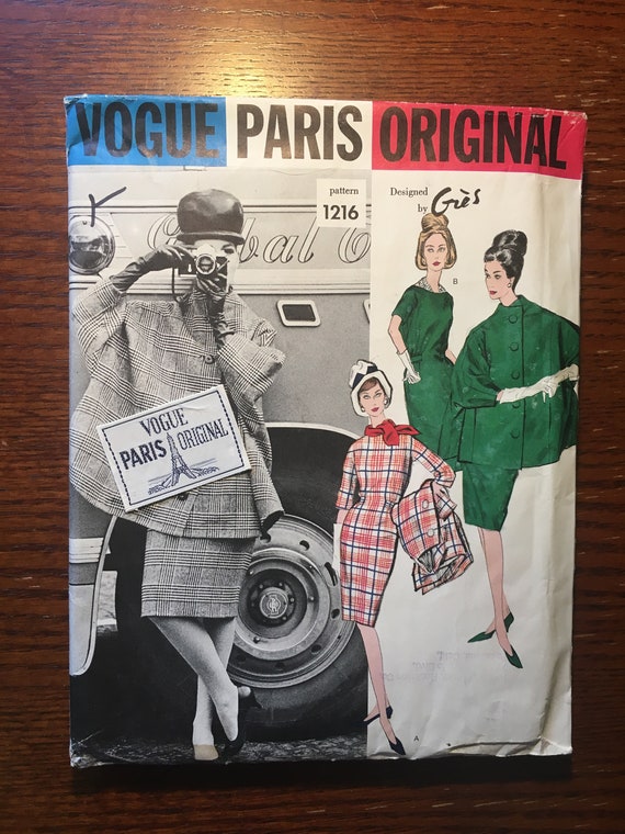 Vintage Vogue Pattern 1216 with Label 1960s Vogue Paris | Etsy