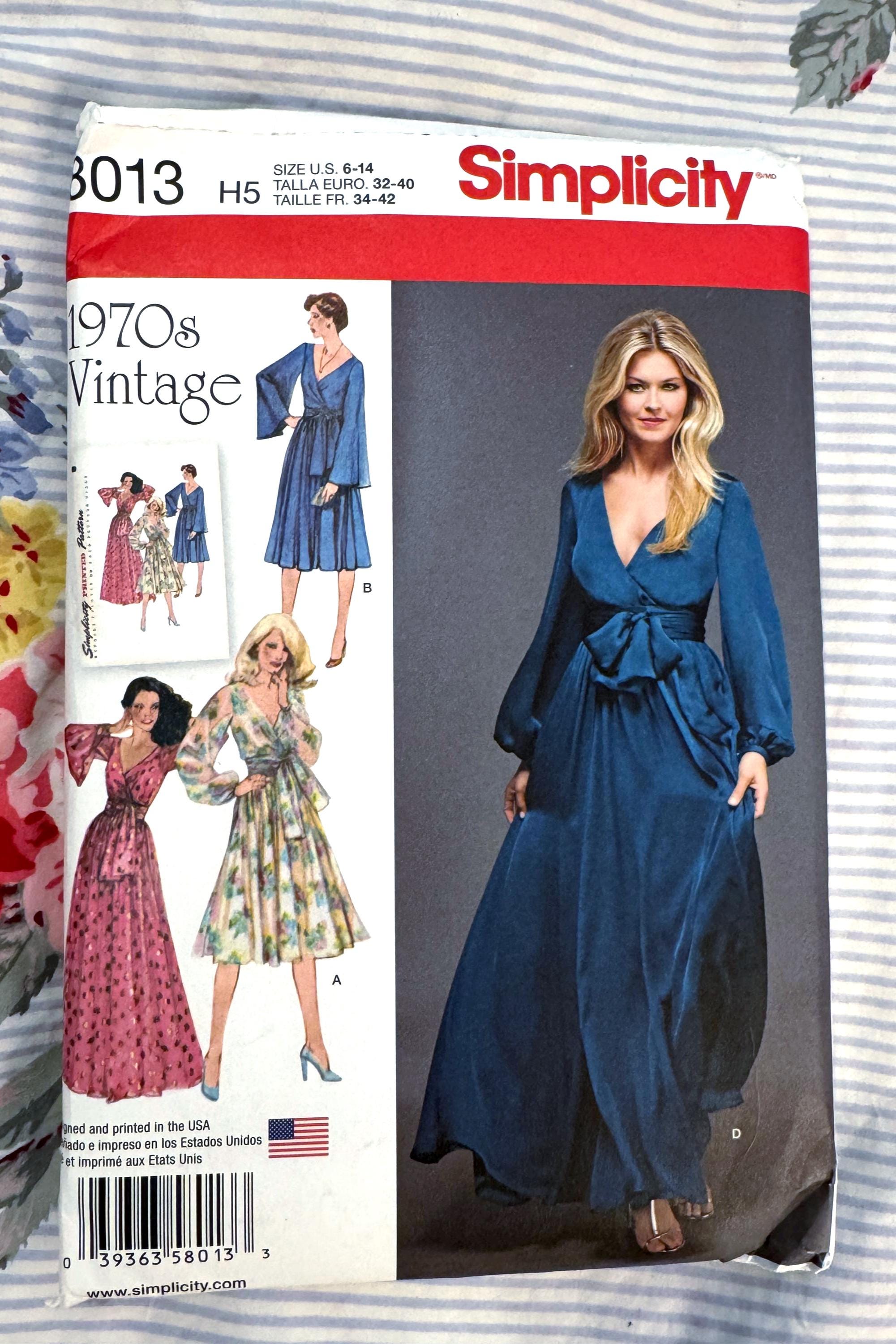 70s Style Wrap Dress - Etsy