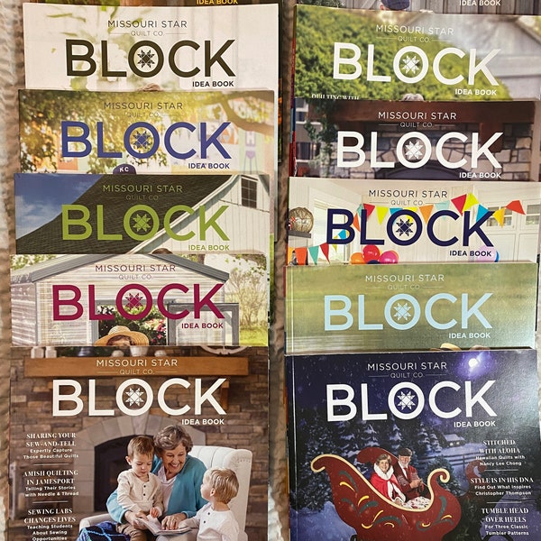 Block Quilting Magazines, Missouri Star Quilt Company, Quilt Patterns, Instructions, Stories and Inspiration, Sold Separately, FREE Shipping