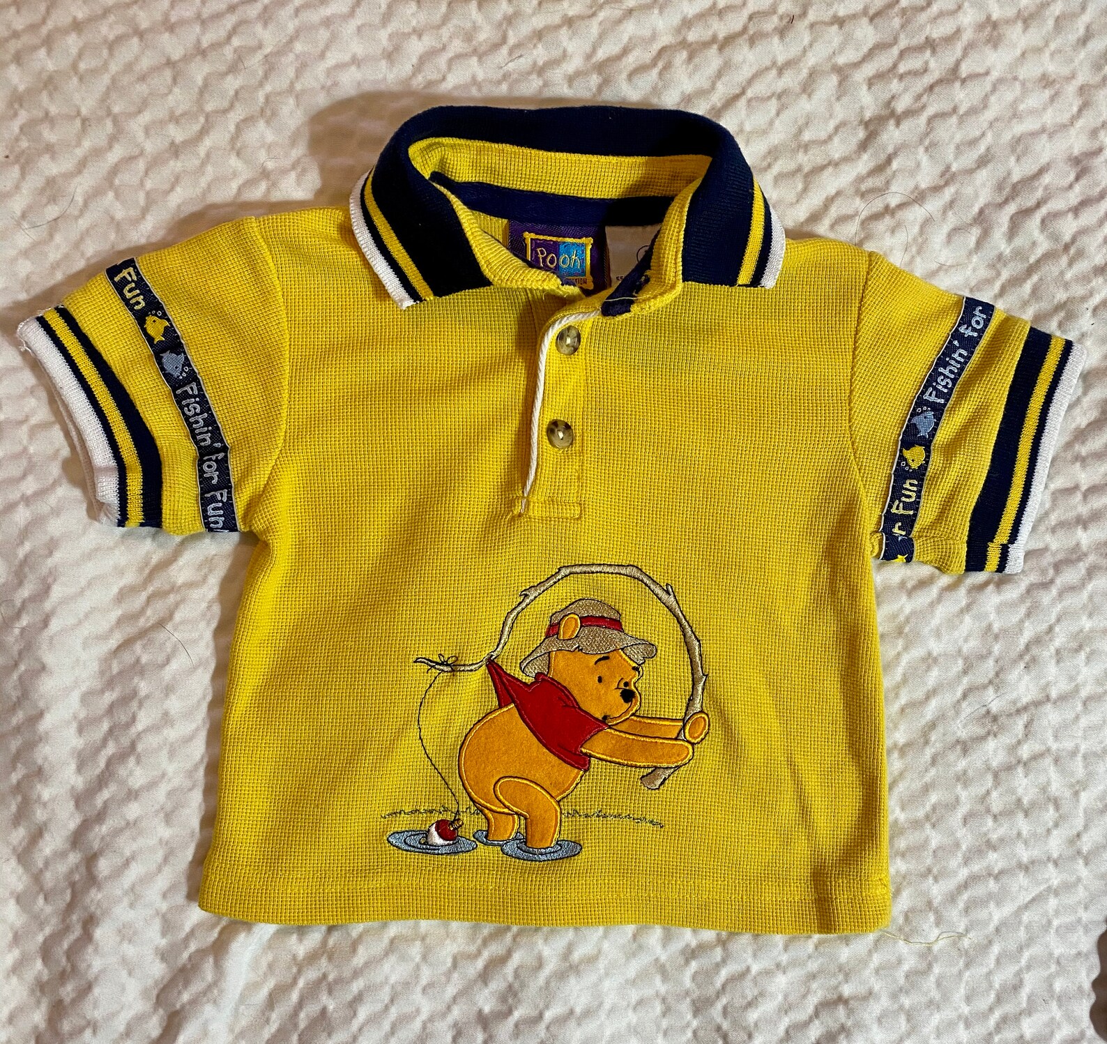 Vitnage Mustard Yellow Pooh polo shirt Size 12mo Winnie the | Etsy