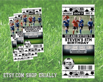 football ticket birthday invitation football birthday etsy