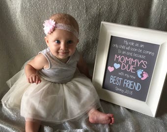 pregnancy announcement new baby my role as an only child sibling announcement printable diy
