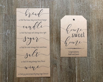 Housewarming Gift Basket Tags
