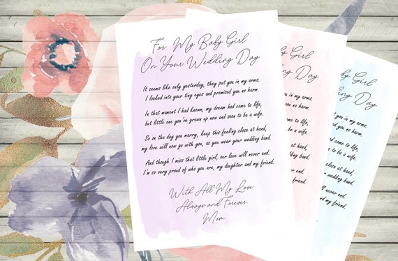 Examples of a Letter to the Bride on Her Wedding Day: Unveiling